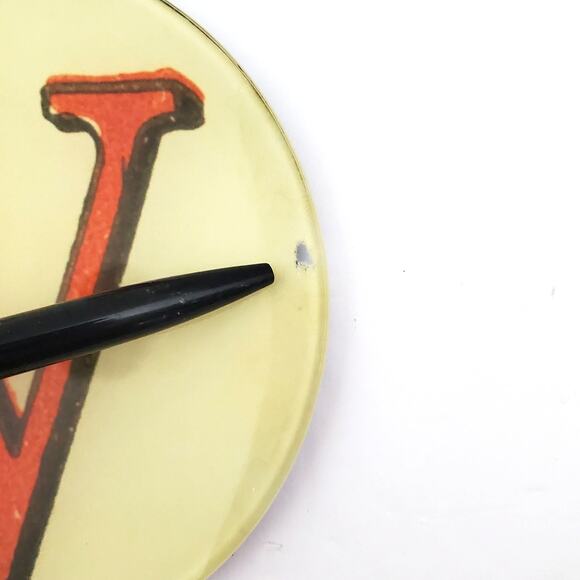 Vtg John Derian Target Decopauge Letter "V" Plate Coaster READ - Picture 2 of 10